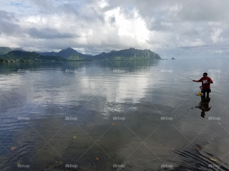 Fishing at Kaneohe Bay