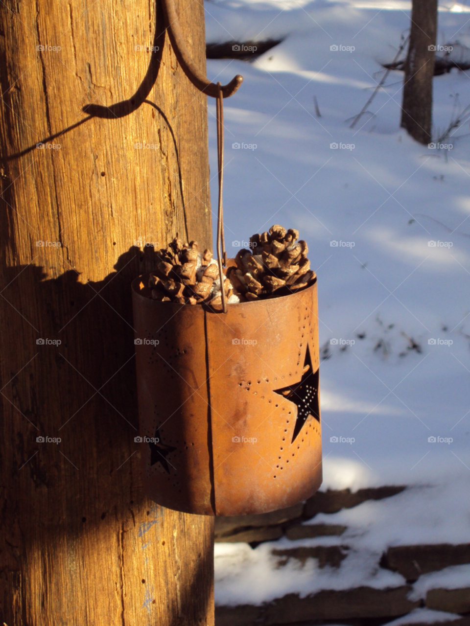 snow winter sunrise basket by apodiform