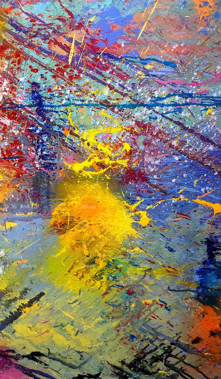 I paint abstract art, it's a beautiful world