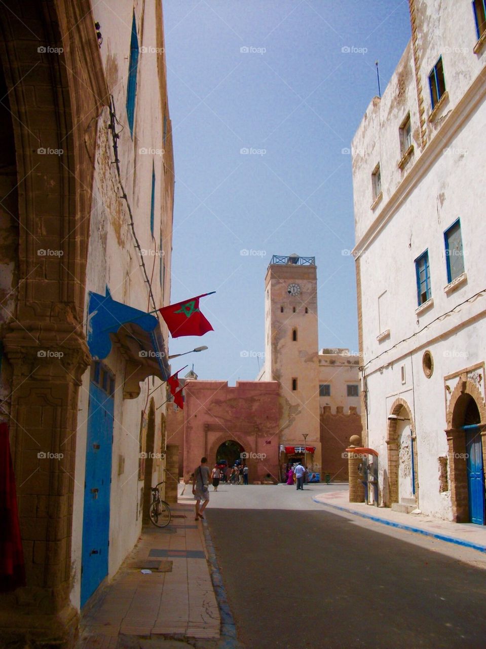 Local streets in Essaouirra  Coastal town in morocco