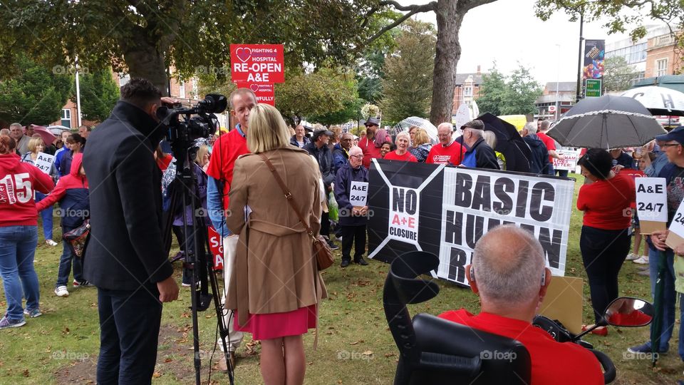 protest March to re open NHS A AND E