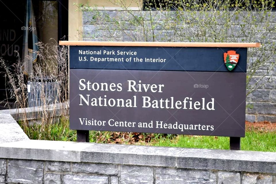 Stones River National Battlefield, sign, National Park Service, Murfreesboro, TN