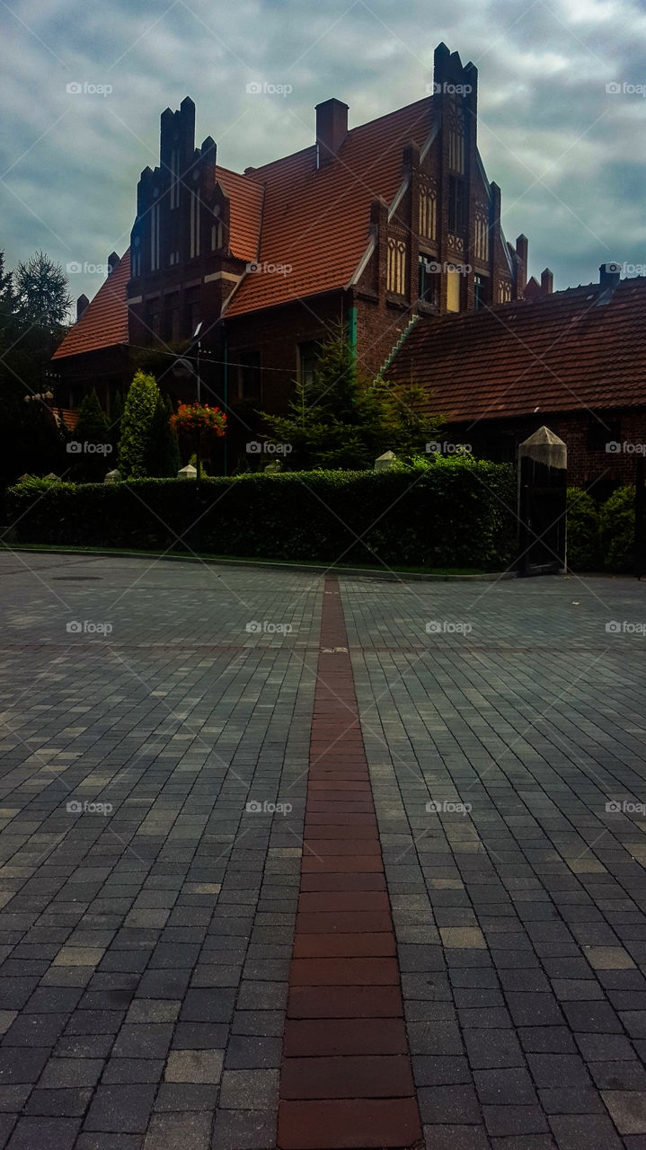 old, neoromanesque house