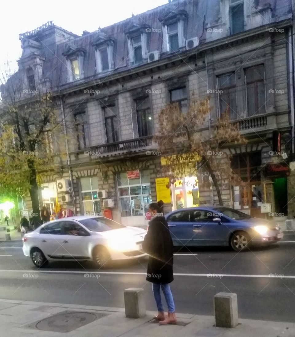 On the street...cold