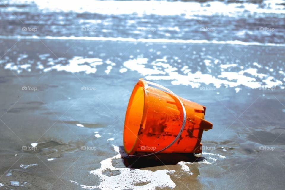 Bucket on the beach 