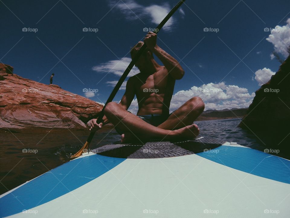 Paddle board. Paddle boarding at sand hollow 