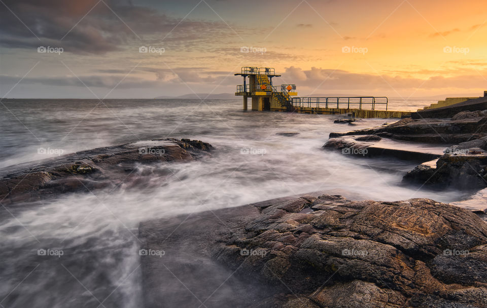 Blackrock diving tower at Salthill beach