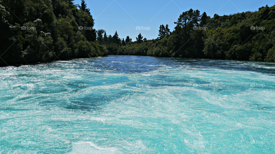 Scenic view of Waikato River, Taupo, New Zealand