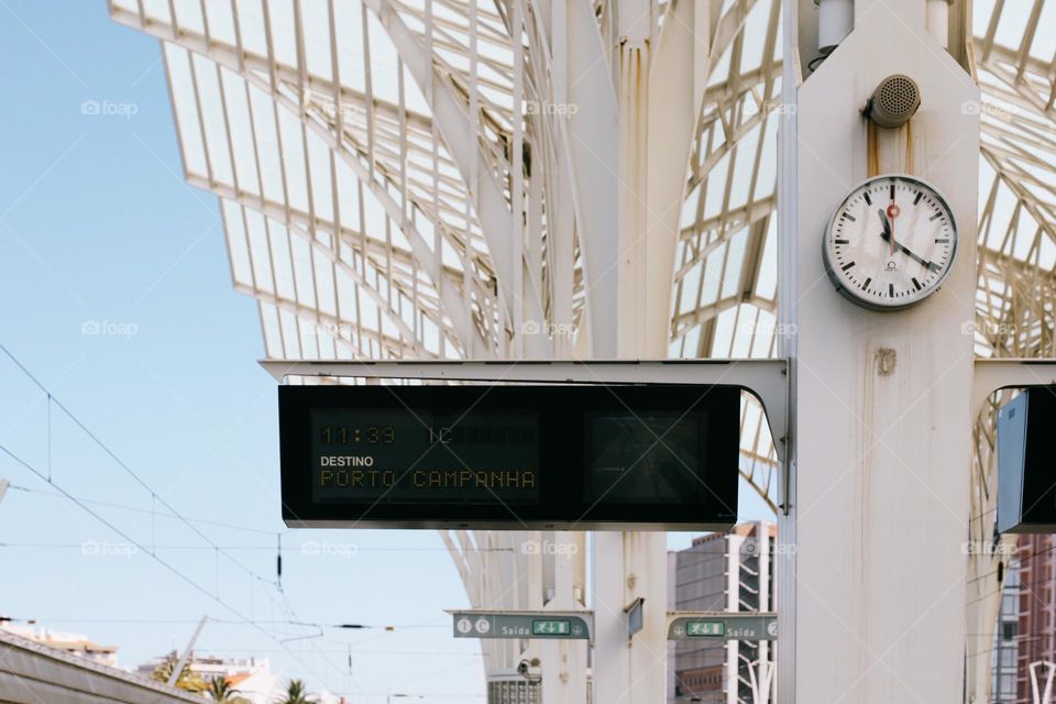 Railway station in Lisbon, Portugal 