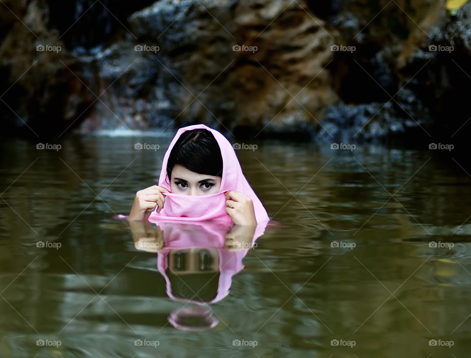 woman in the water