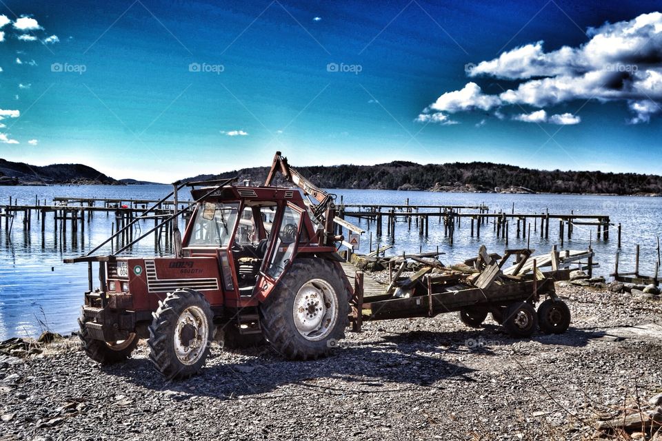 Constructing new marina . Destroyed docks under new construction