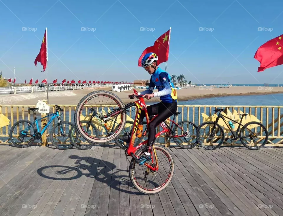 Standing on Bike