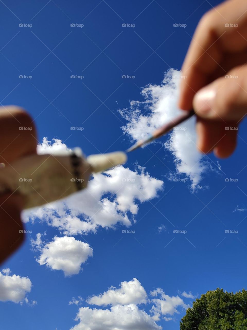Painting clouds