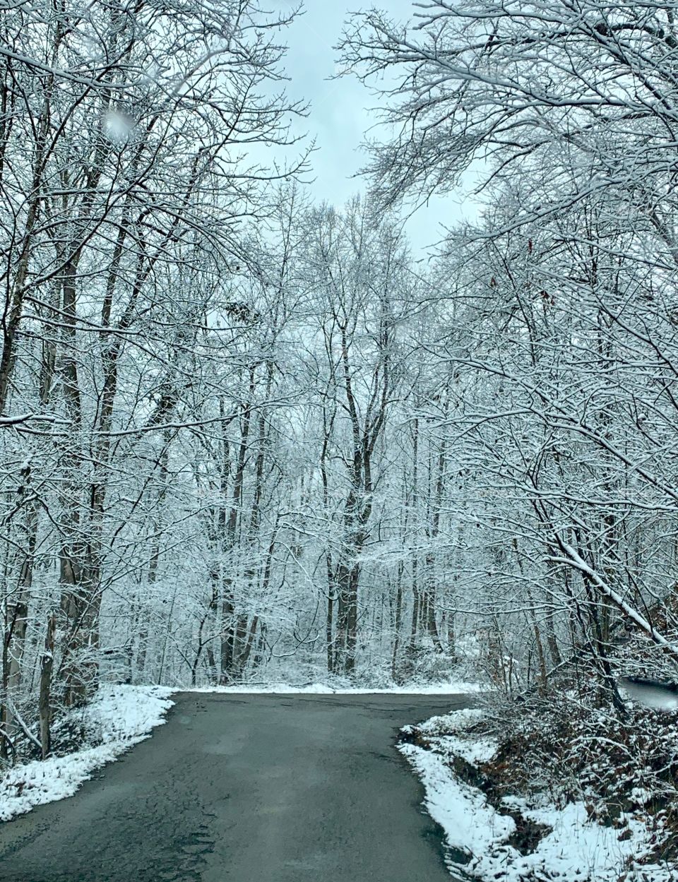 Winter Drive in the Appalachian Mountains