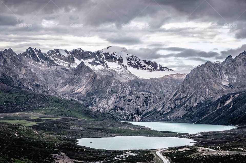 Sister lakes, Sichuan, china