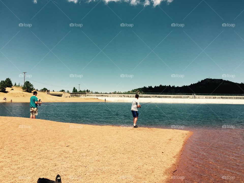 Lake at the top of Pikes peak. 