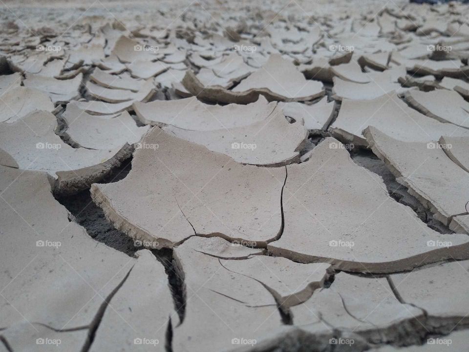 A beautiful flakes of mud during dry season.