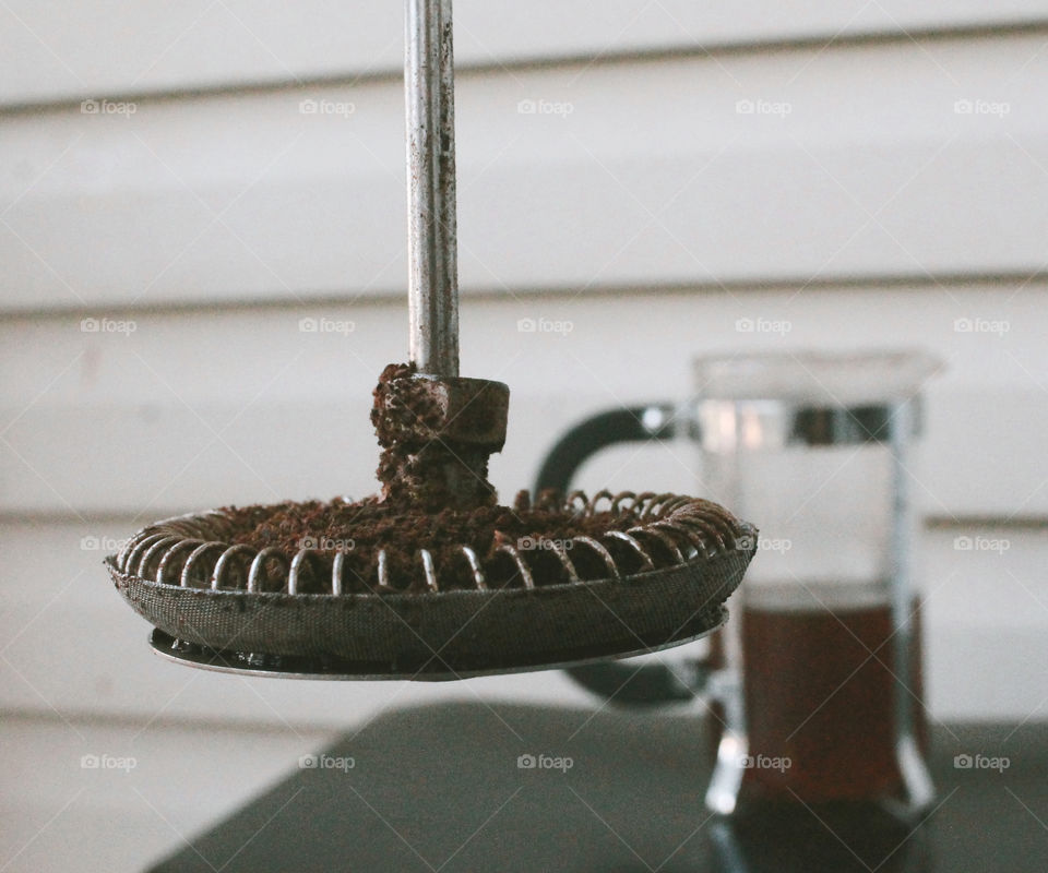 French pressed coffee