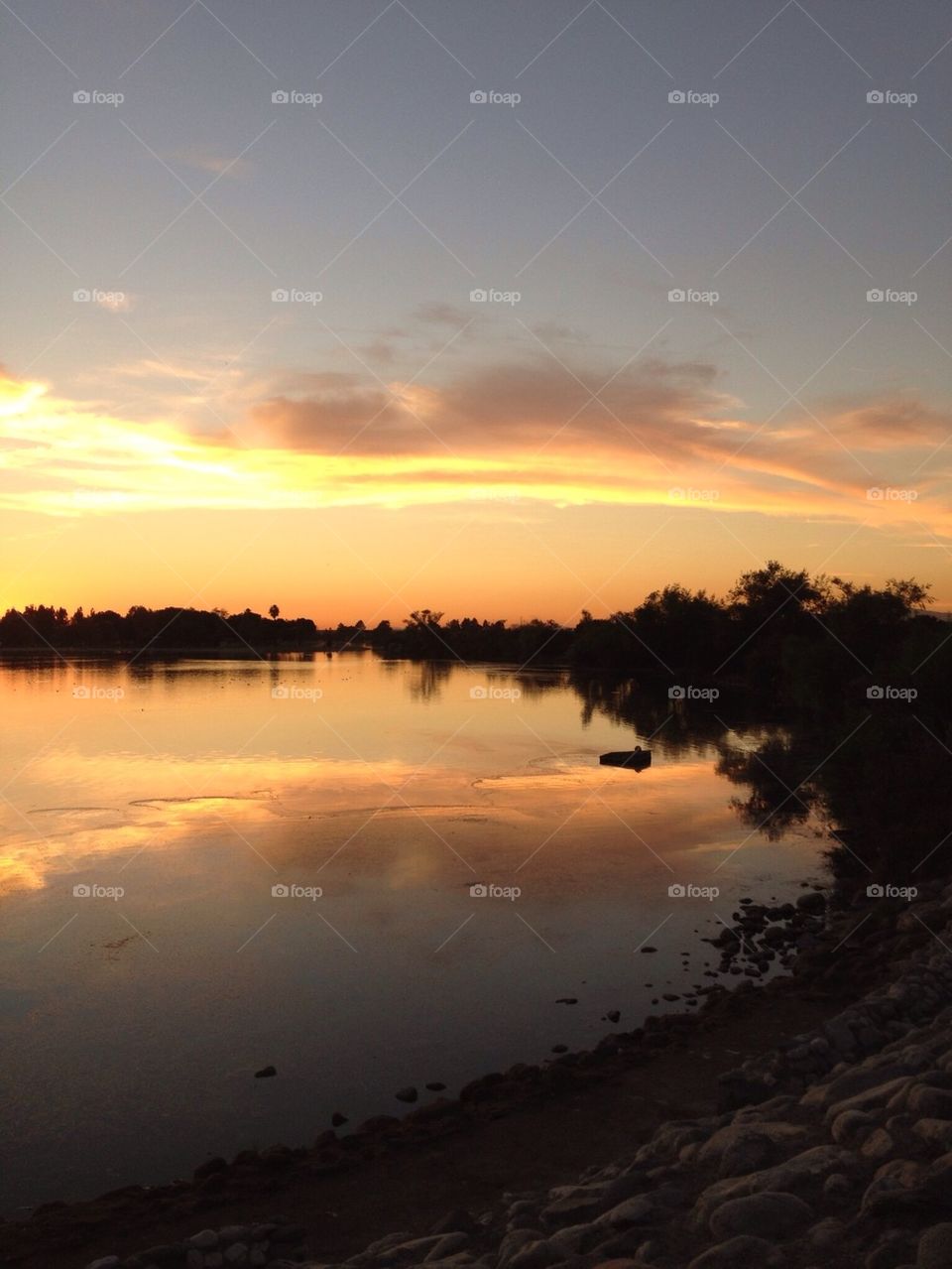 Sunset at the dam