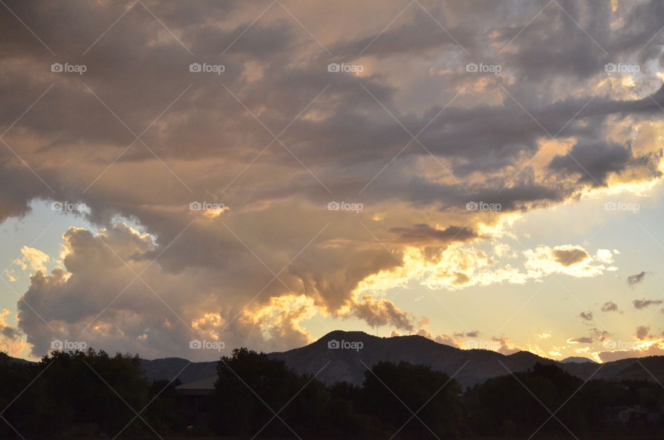 Sunset Over The Rockies