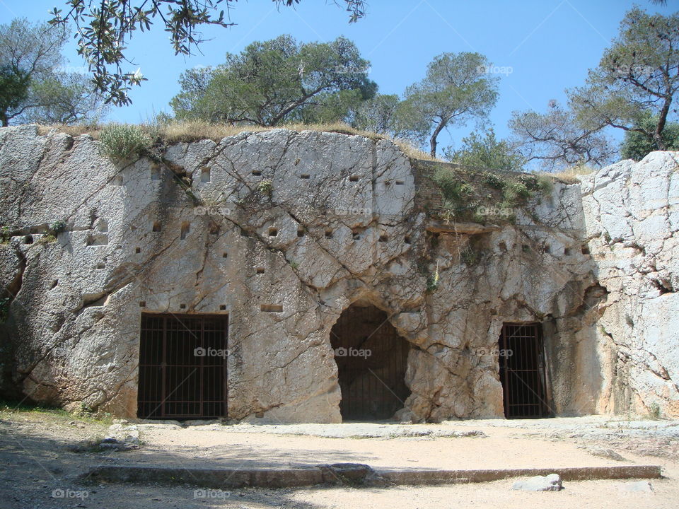 Socrates' prison, Philoppapos hill, Athens