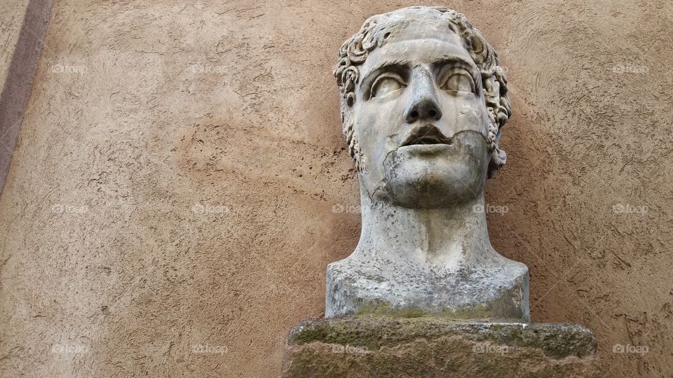 Roman bust in the Castel Sant'Angelo in Vatican City during my travels in April 2015.
