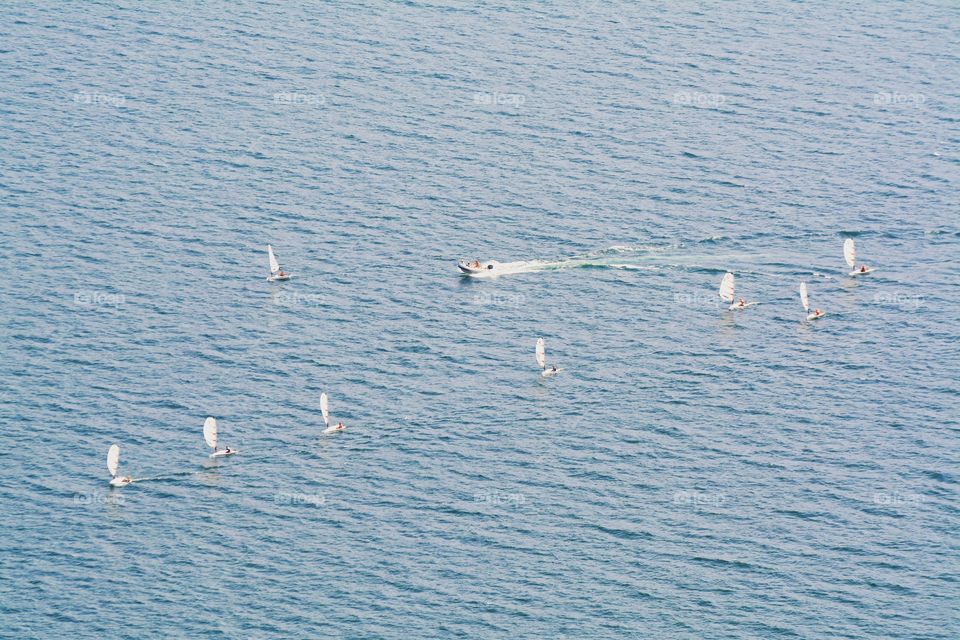 Sailing on Verbano lake - Ronco sopra Ascona, Canton Ticino, Switzerland.