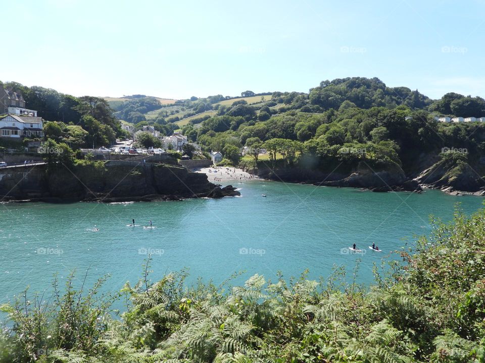 A scenic view of a Devon beach