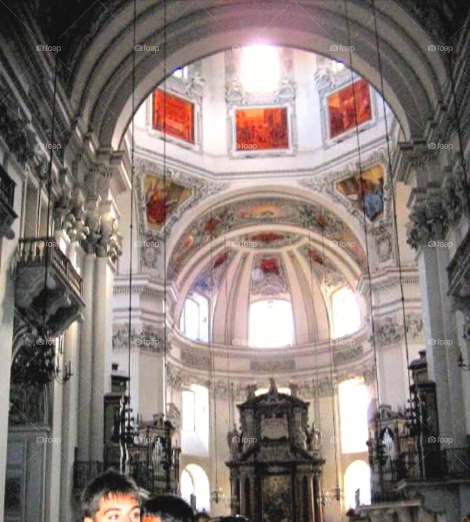 Beautiful interior at Salzburg Dome Austria
