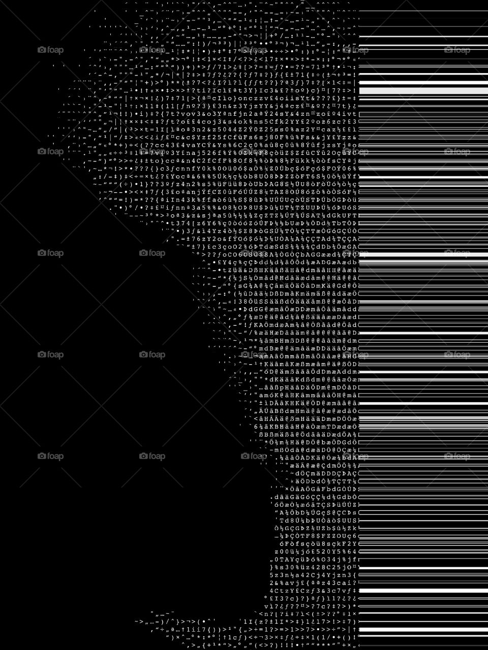 female hacker genius and barcode 