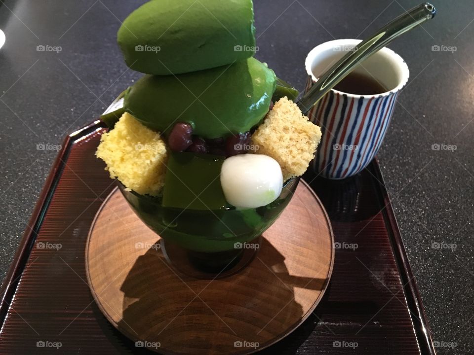 Matcha Green Tea Parfait at Kyoto