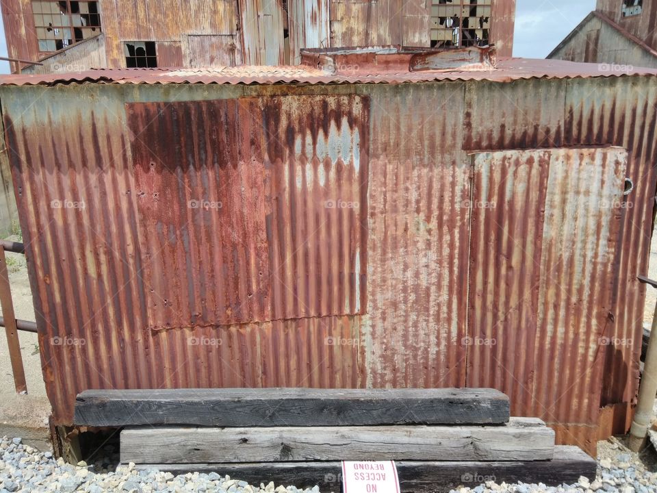 rusty corrugated metal