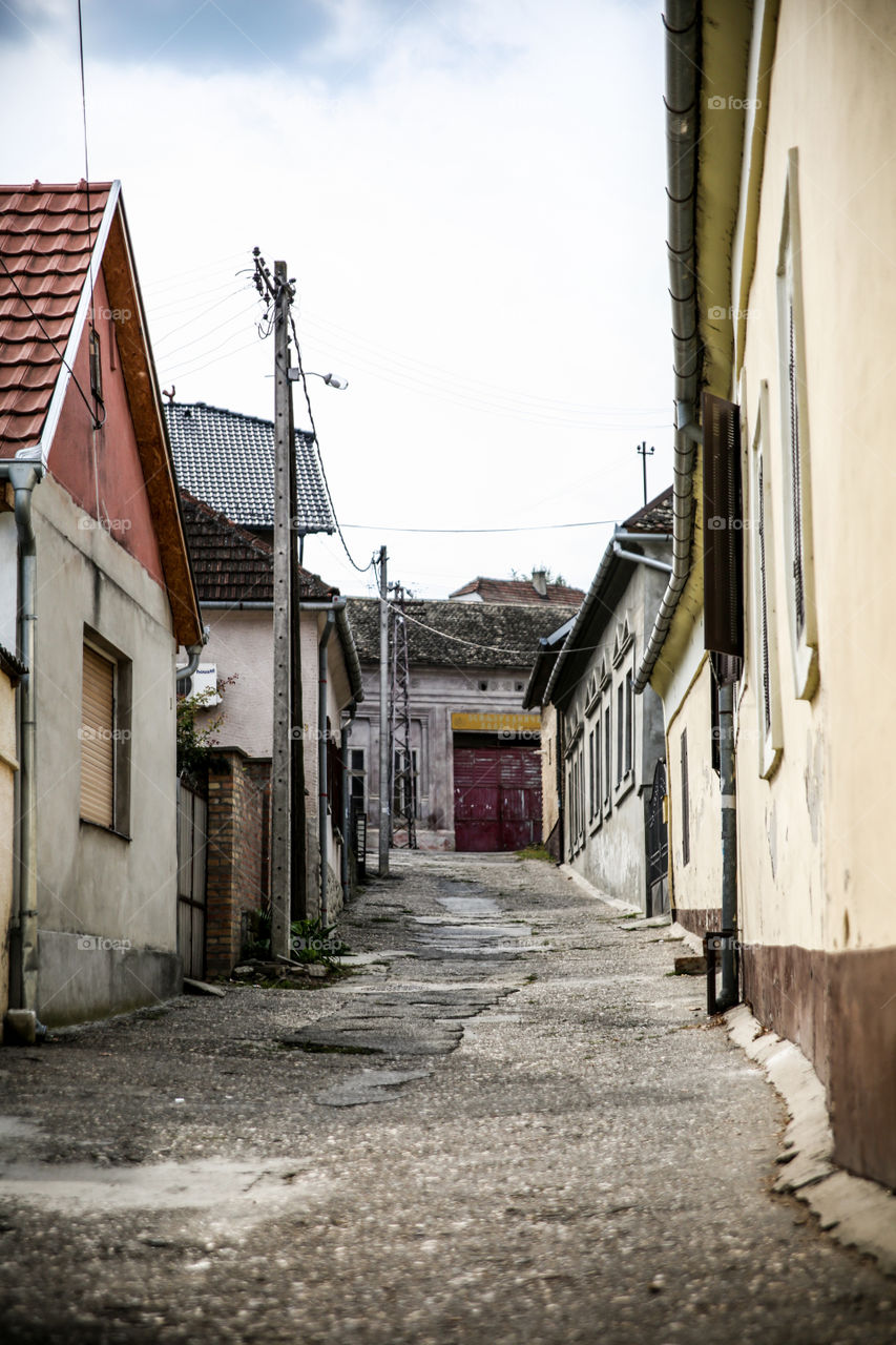 Old street in northern serbian town Sremski Karlovci