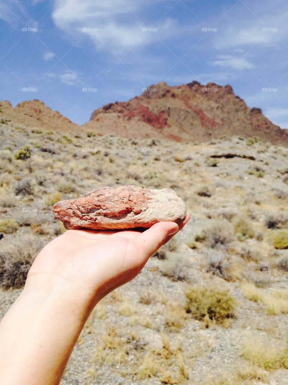 Mini Me Rock. Desert Hike near the Bonneville Salt Flats in Utah