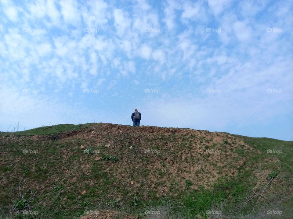 man on the hill
