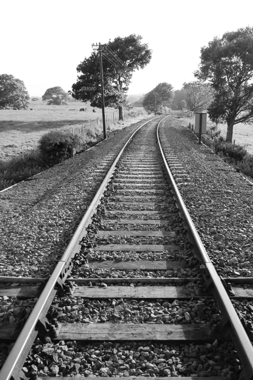 Train track perspective 