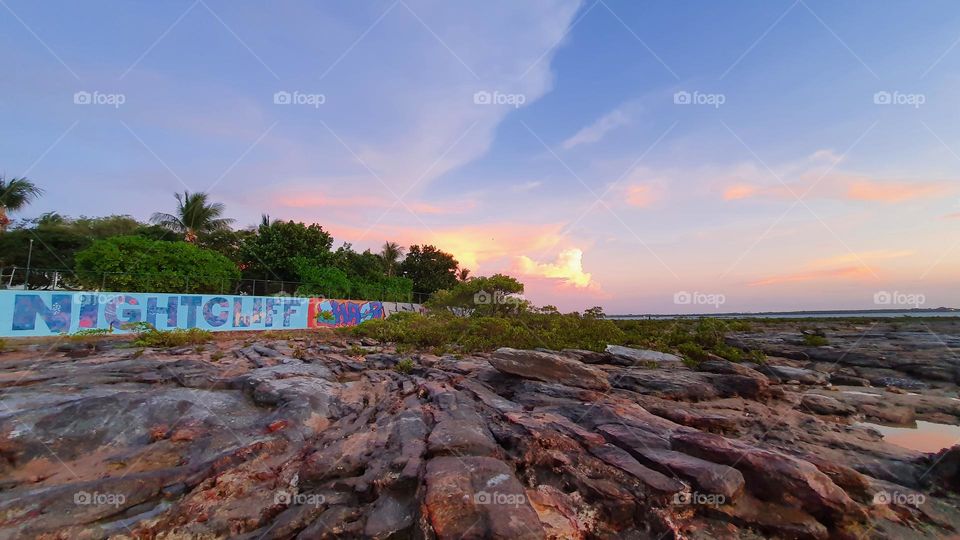 Sunset view at Nightcliff Beach