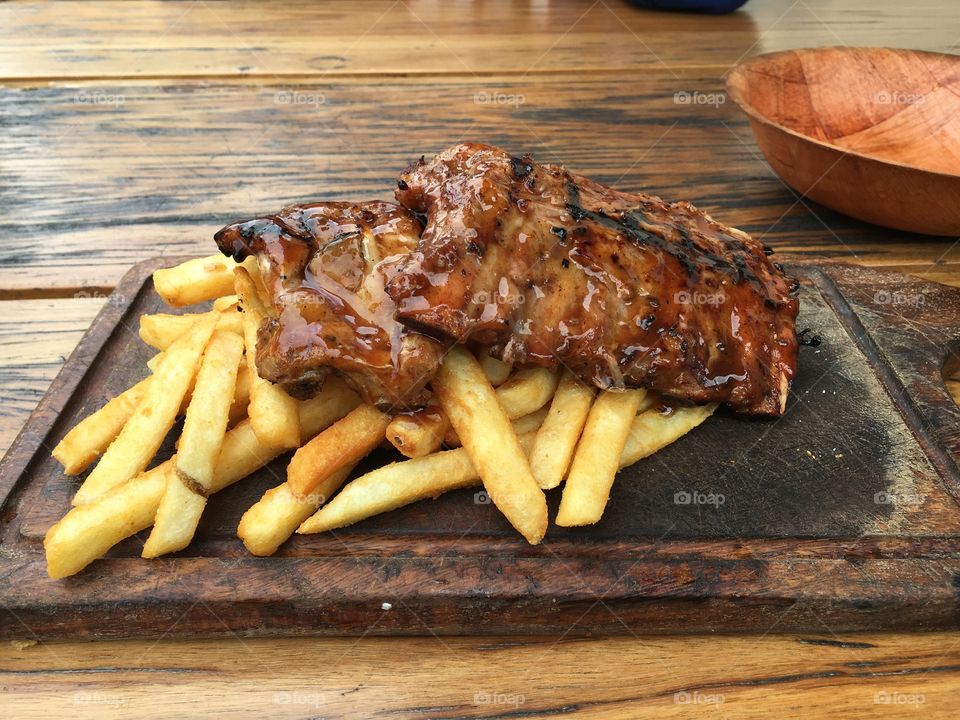 Pork baby back ribs from Ribs and Burgers Sydney Australia 