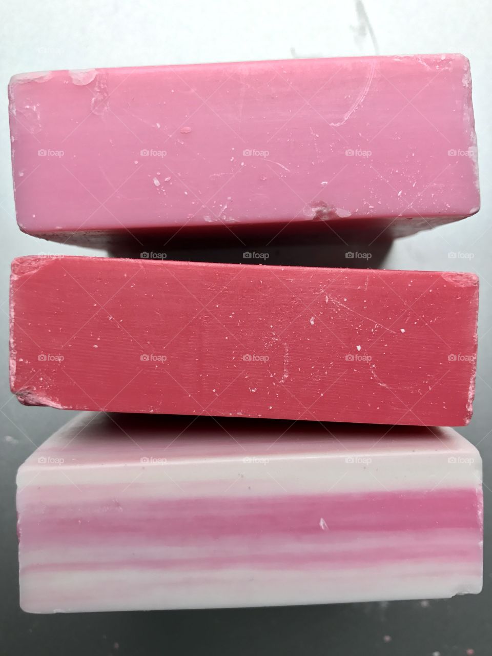 Pink soap stack
