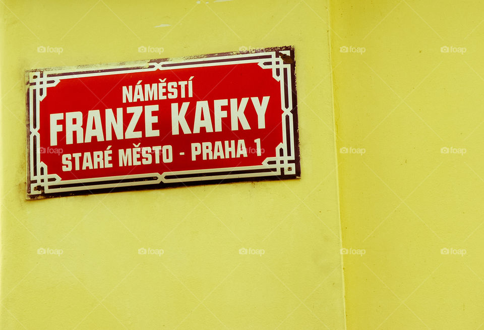 Street sign in Prague