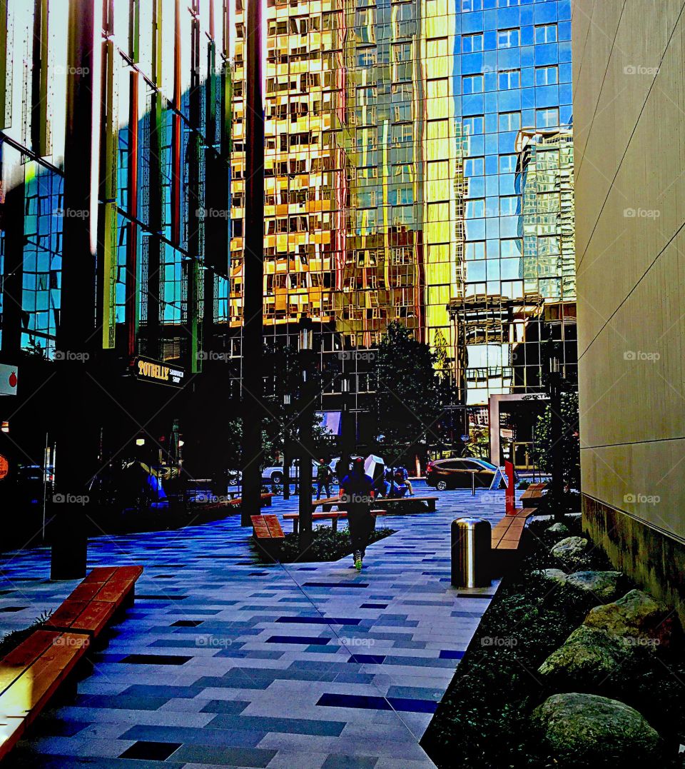 Seattle Office Building Reflections