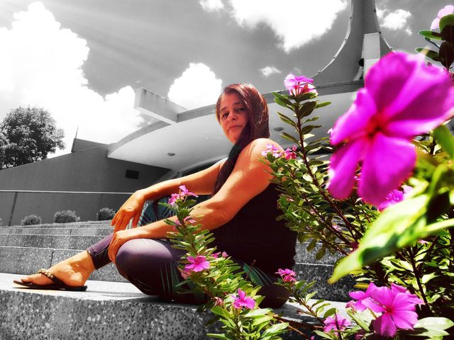 Flores e pessoas