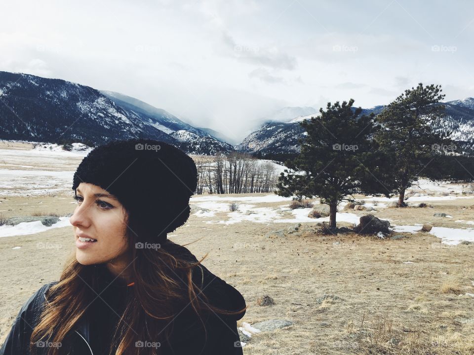 Girl exploring the Rockies 