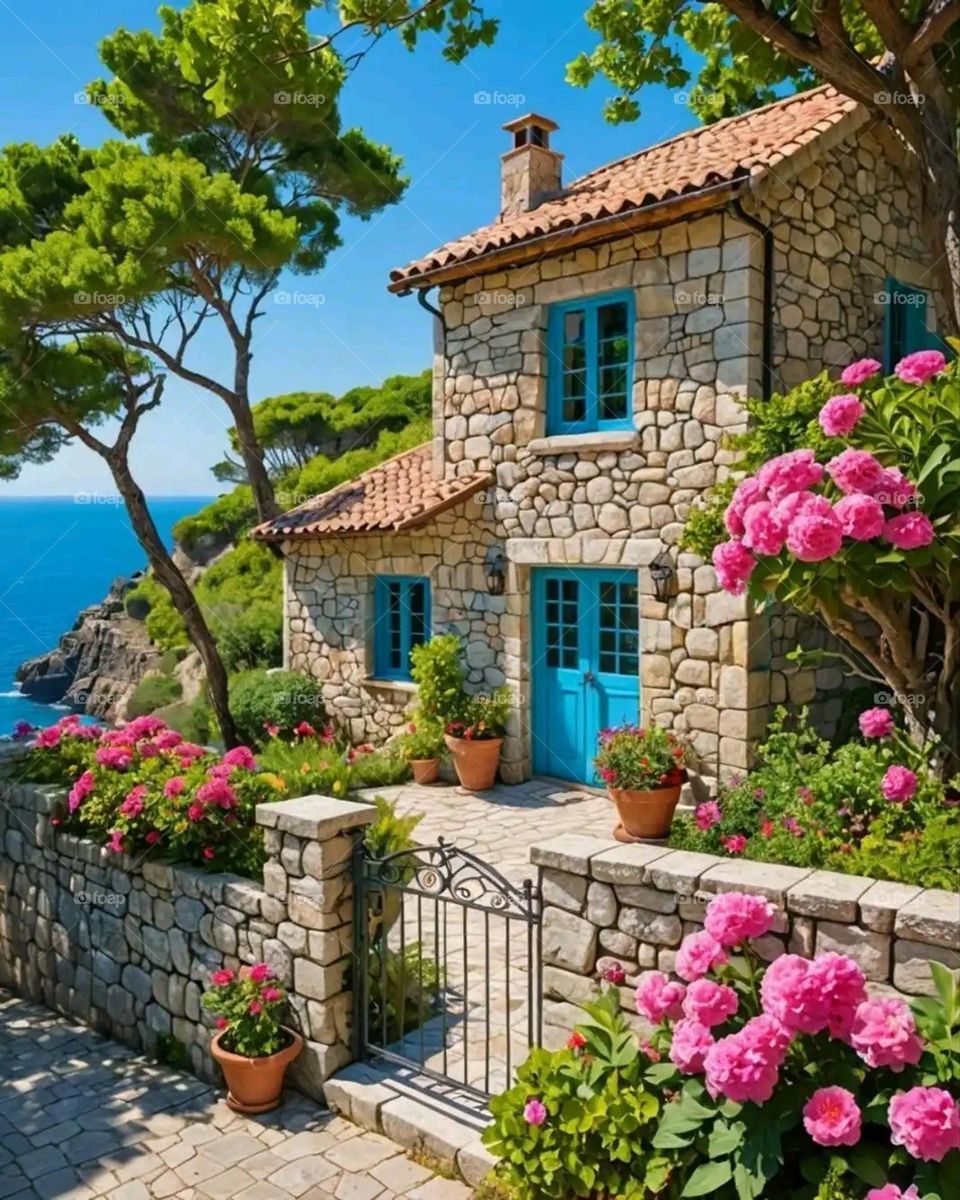 Glory be to God, the magnificent and picturesque view and the natural green trees are a view that is nothing more wonderful than it