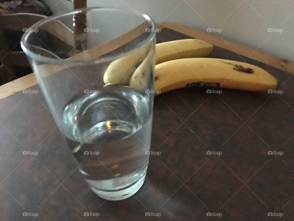 Banana and water 