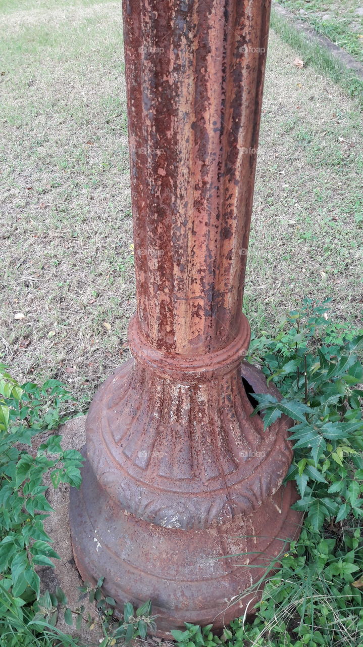 old iron  pole