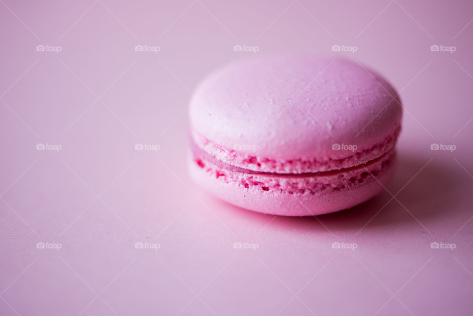 Pink macaroon isolated