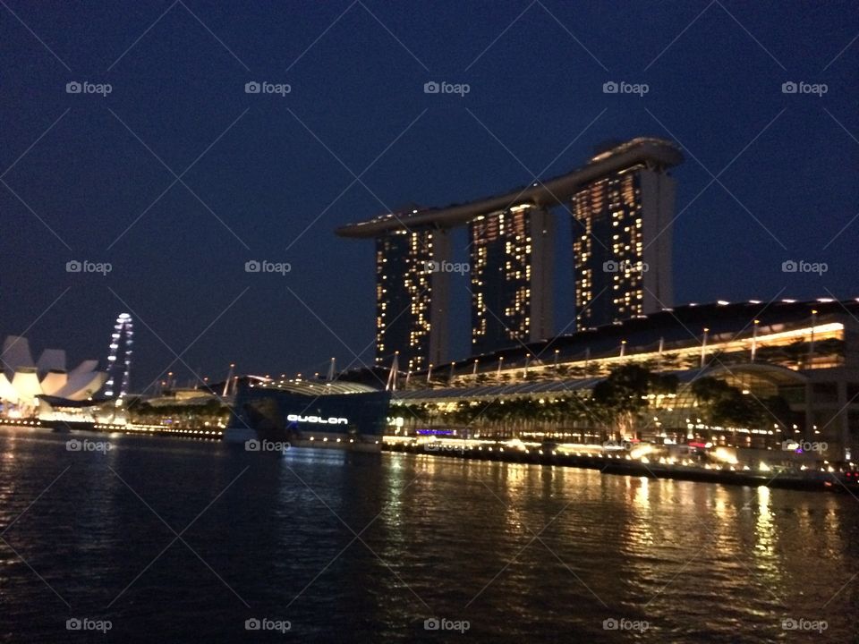 Marina bay sands@ night