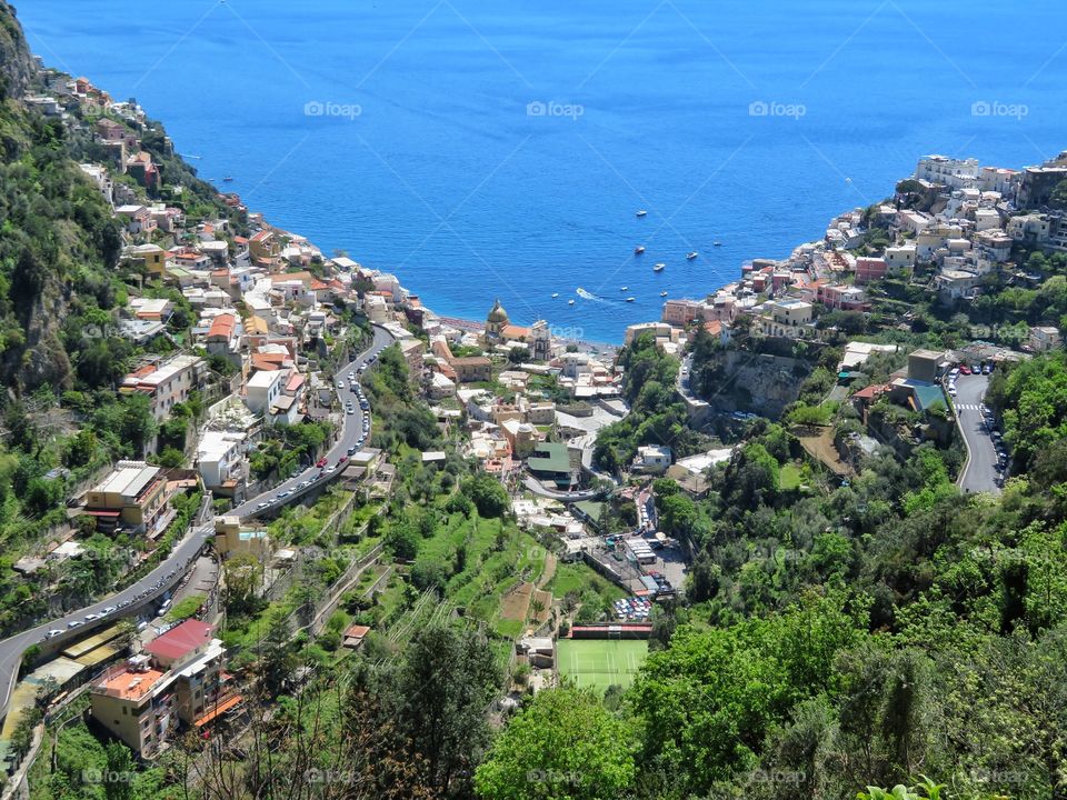 Hiking the Amalfi Coast.....looking down at Positano