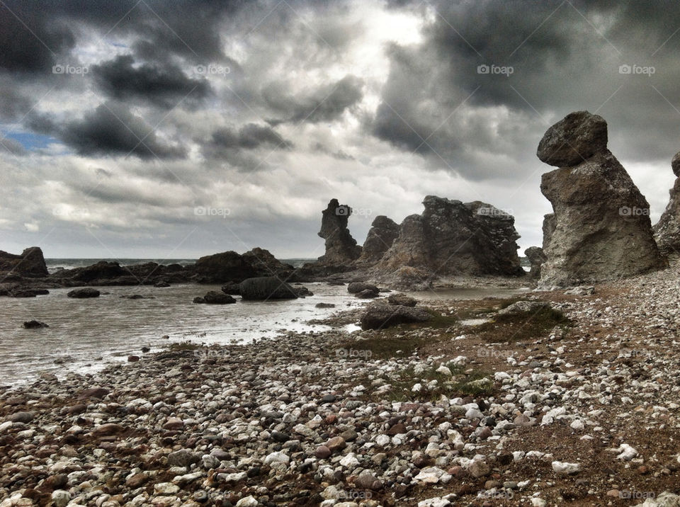 beach ocean sky sweden by chrille_b